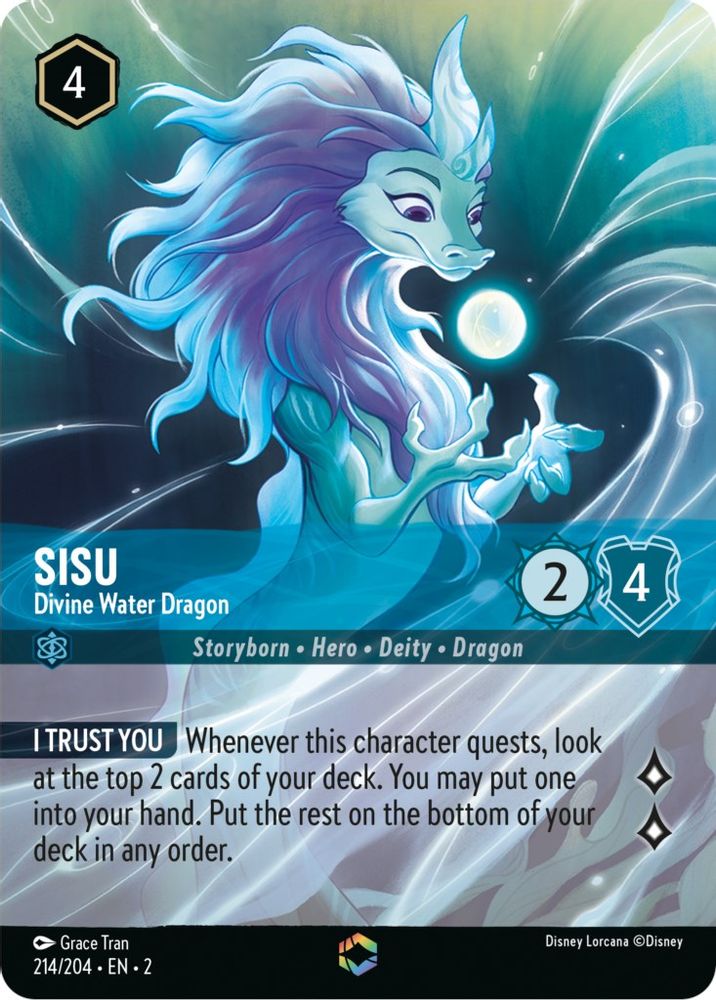 Sisu - Divine Water Dragon (Enchanted) card