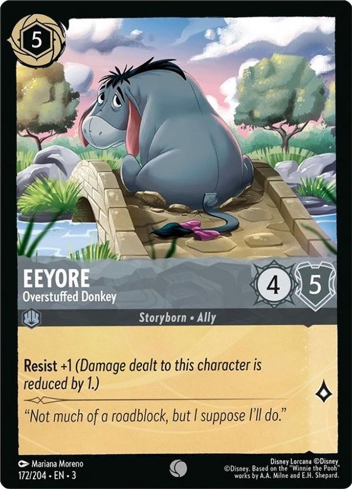 Eeyore - Overstuffed Donkey card