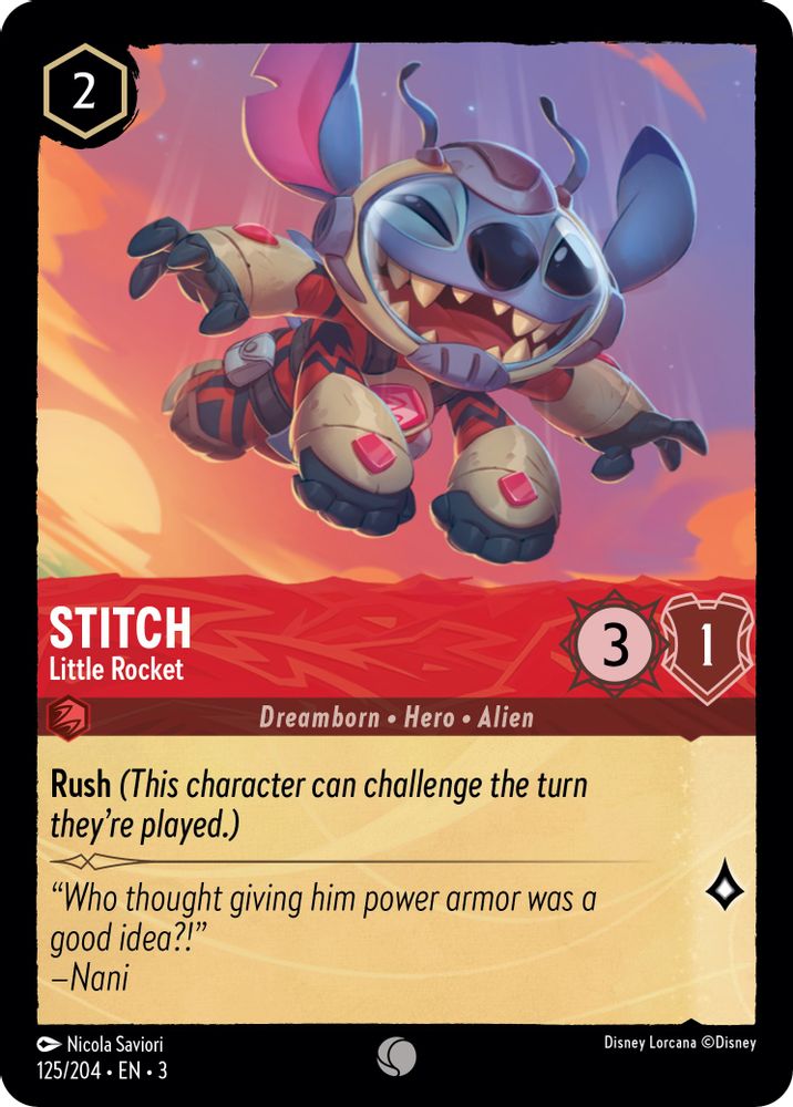 Stitch - Little Rocket card