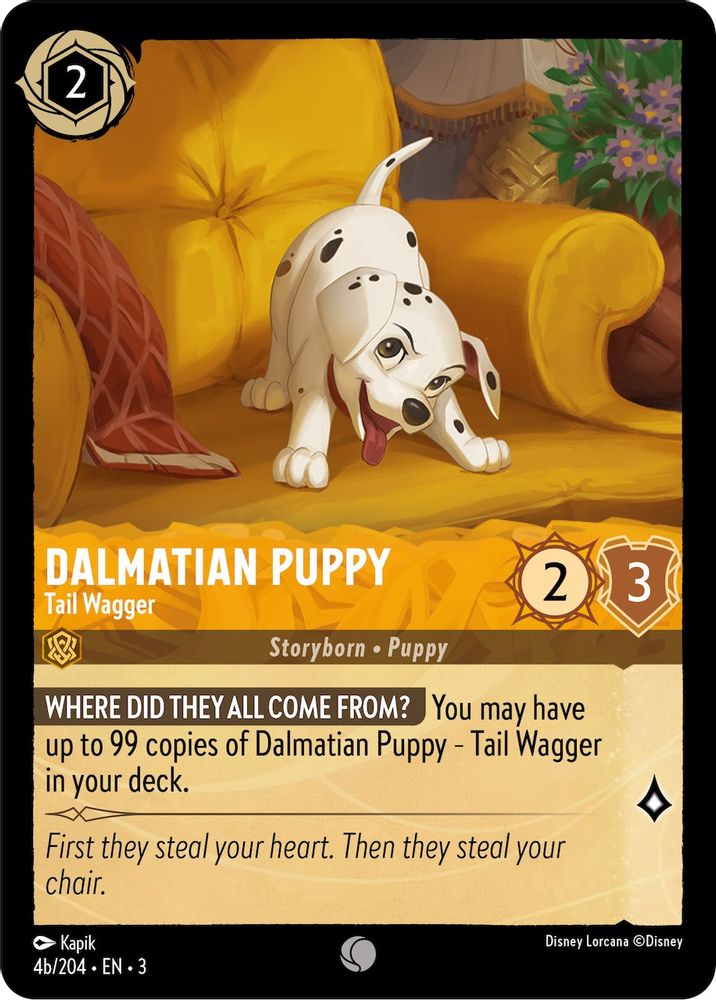 Dalmatian Puppy - Tail Wagger (4b/204) card