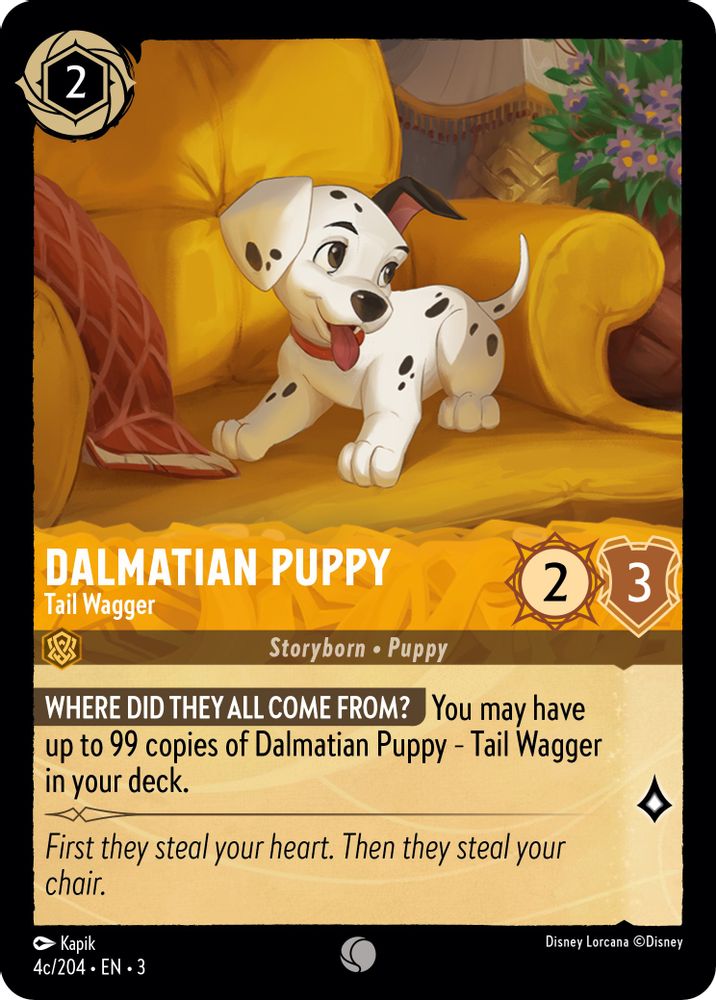 Dalmatian Puppy - Tail Wagger (4c/204) card