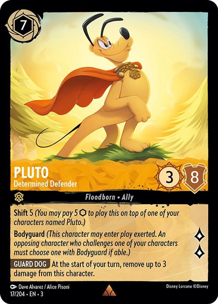 Pluto - Determined Defender card