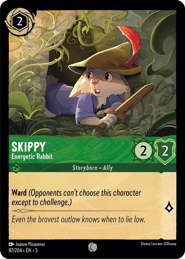 Skippy - Energetic Rabbit card