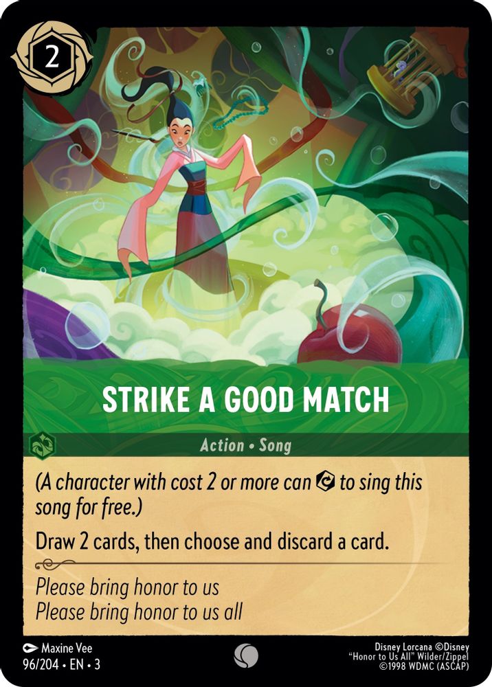 Strike a Good Match card