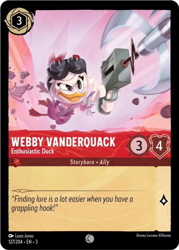 Webby Vanderquack - Enthusiastic Duck card
