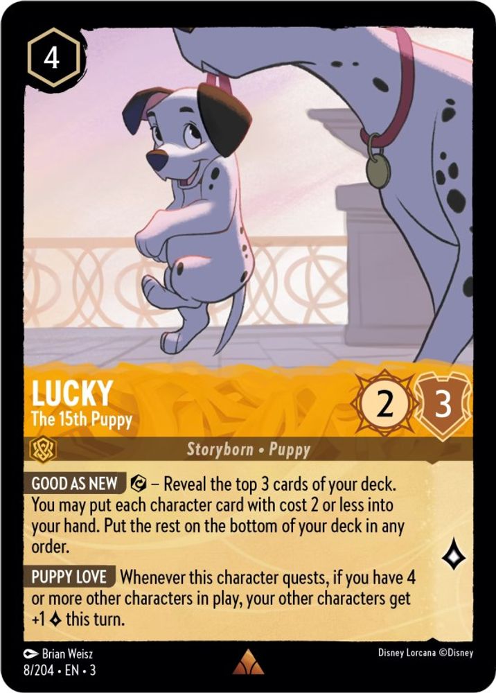 Lucky - The 15th Puppy card