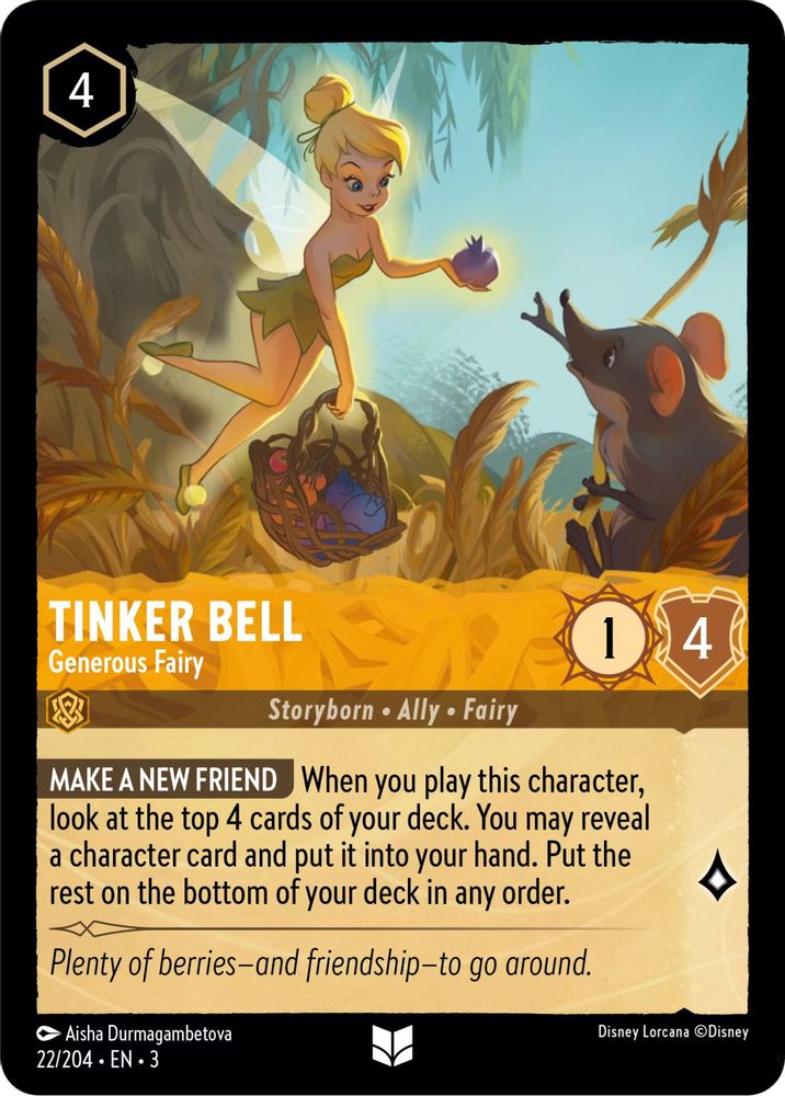 Tinker Bell - Generous Fairy card