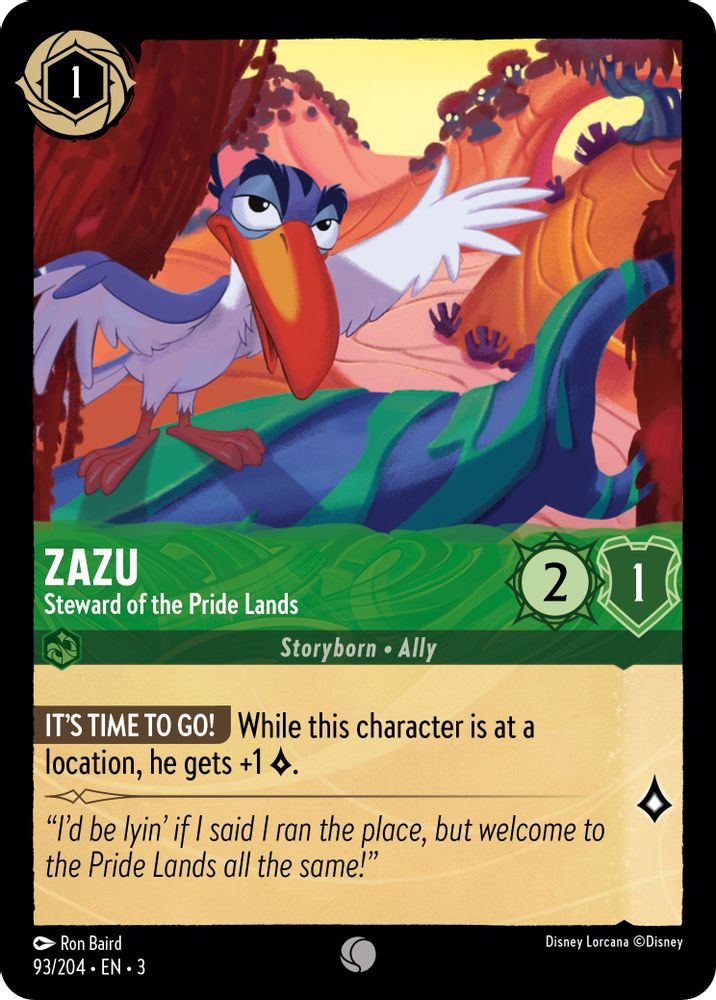 Zazu - Steward of the Pride Lands card