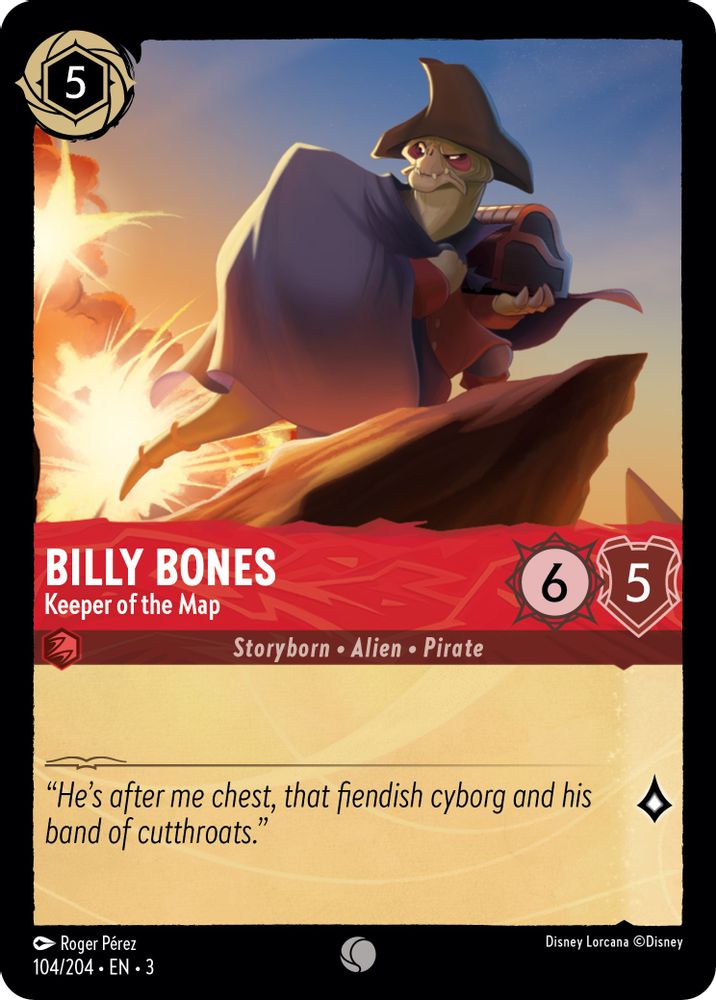 Billy Bones - Keeper of the Map card