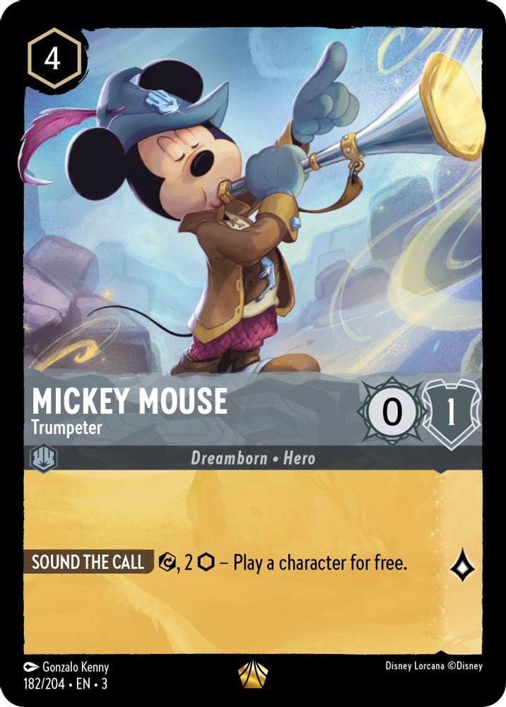 Mickey Mouse - Trumpeter card