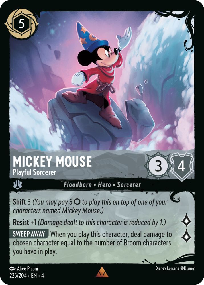 Mickey Mouse - Playful Sorcerer (225/204) card