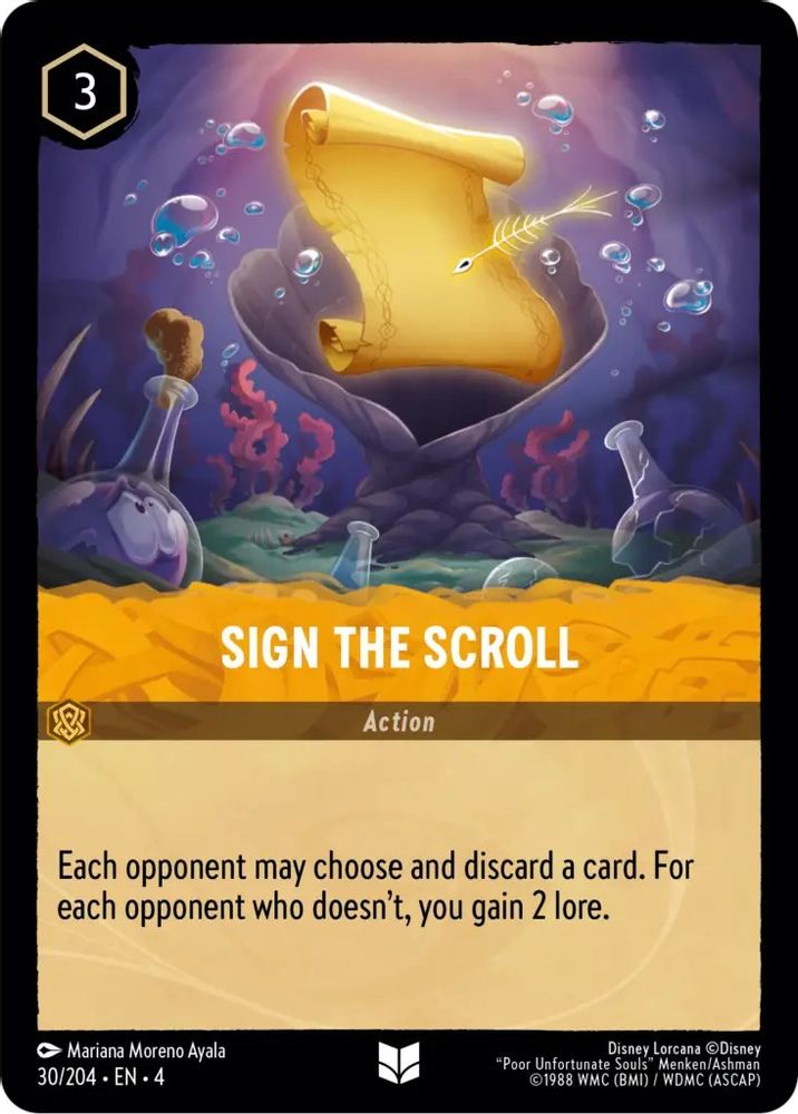 Sign the Scroll card