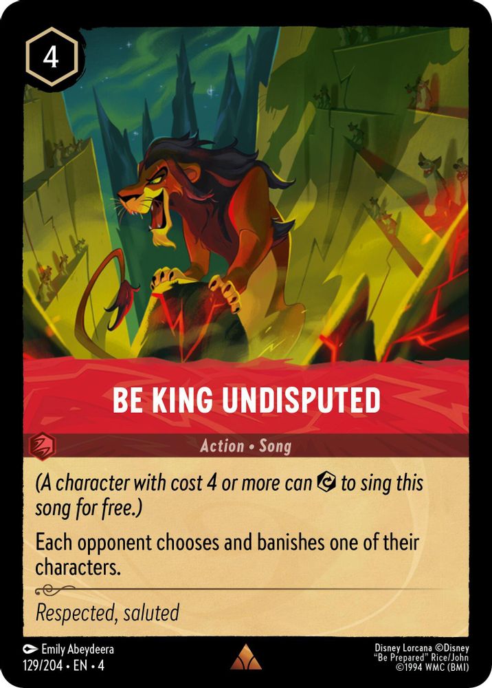 Be King Undisputed card