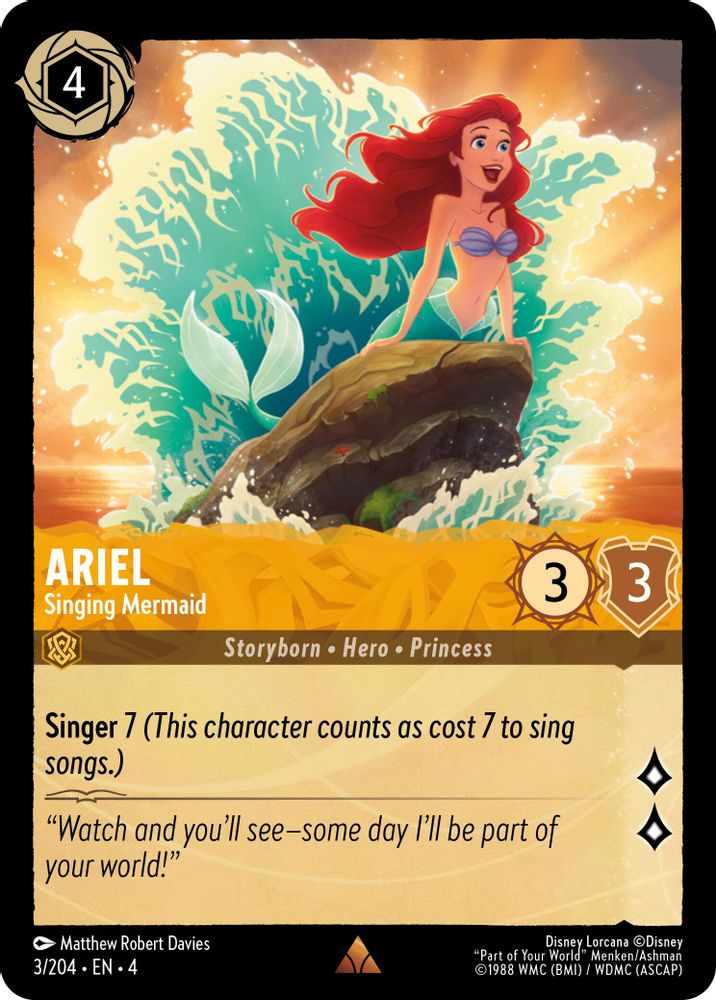 Ariel - Singing Mermaid card