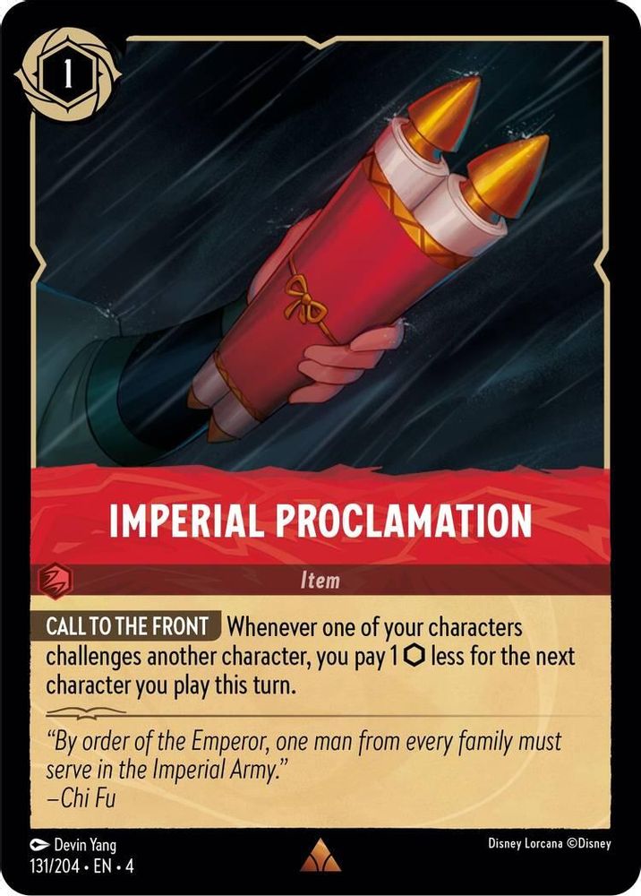 Imperial Proclamation card