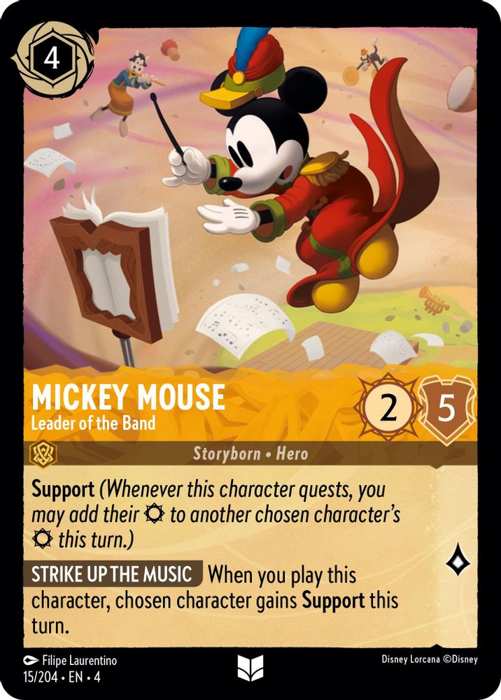 Mickey Mouse - Leader of the Band card