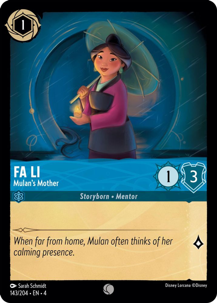 Fa Li - Mulan's Mother card