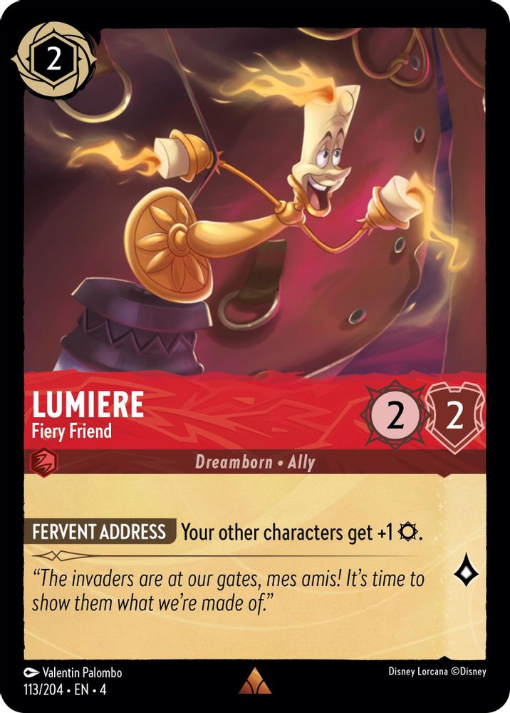 Lumiere - Fiery Friend card