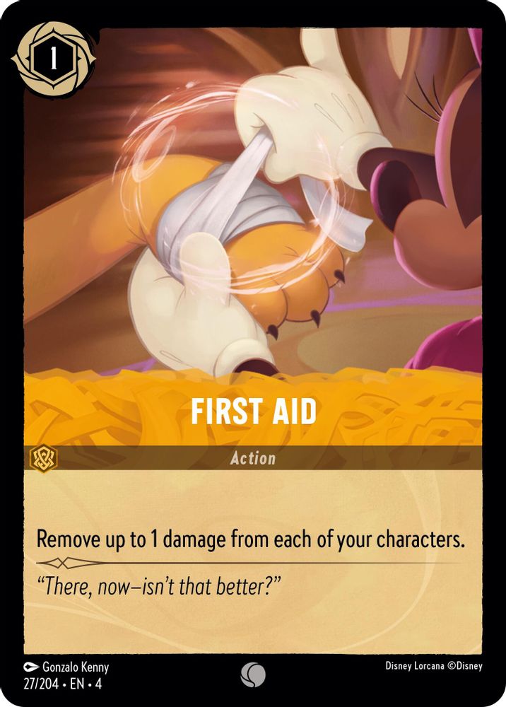 First Aid card