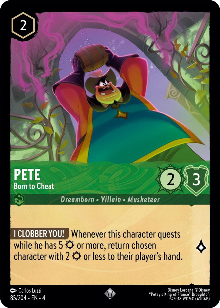 Pete - Born to Cheat card