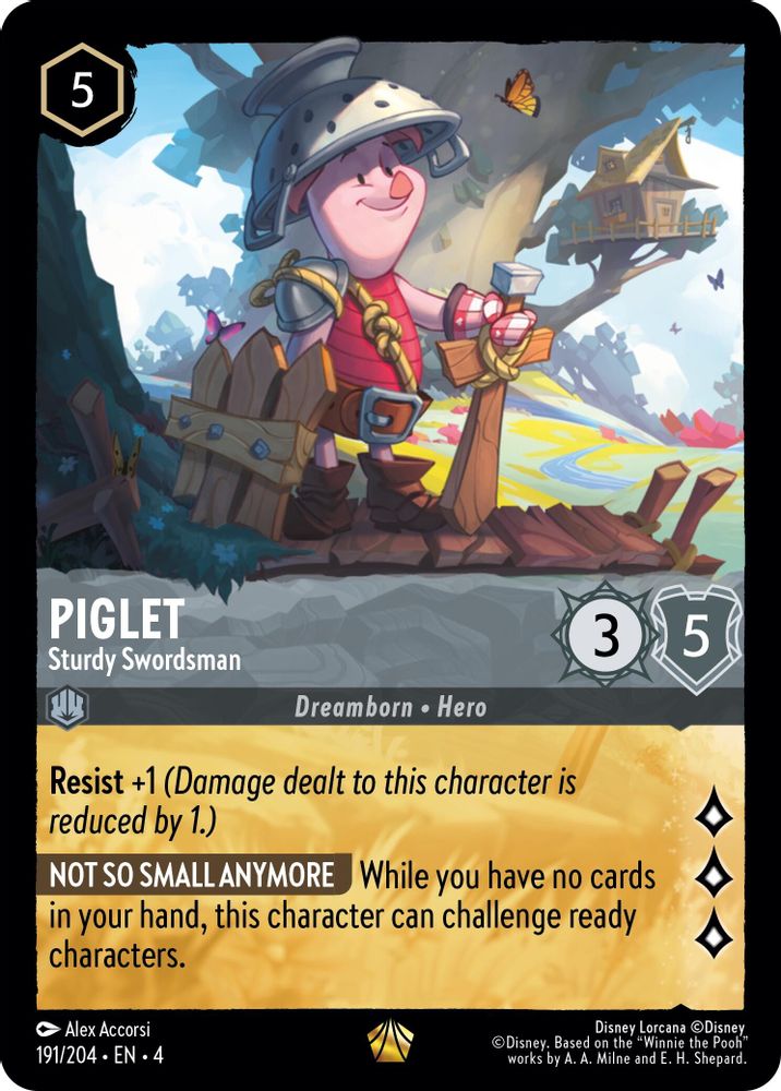 Piglet - Sturdy Swordsman card