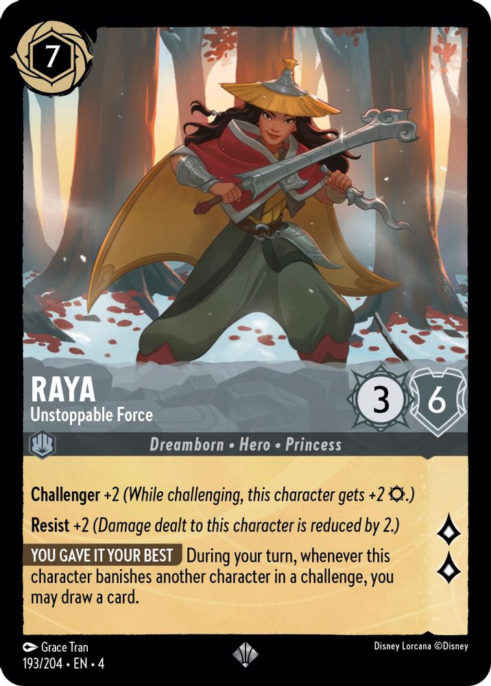 Raya - Unstoppable Force card