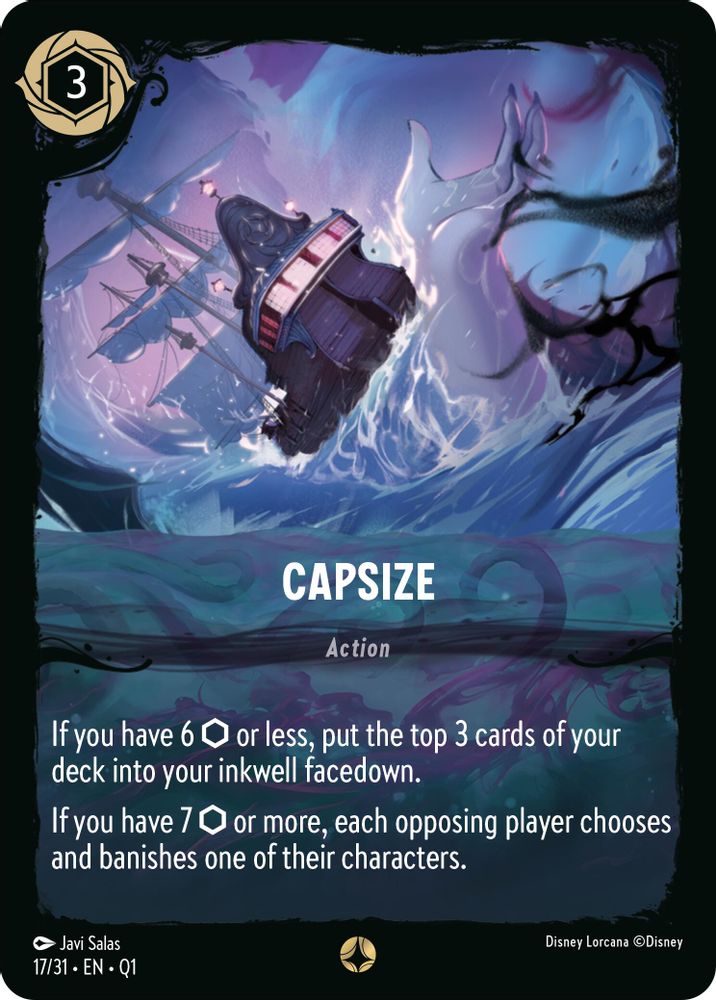 Capsize card