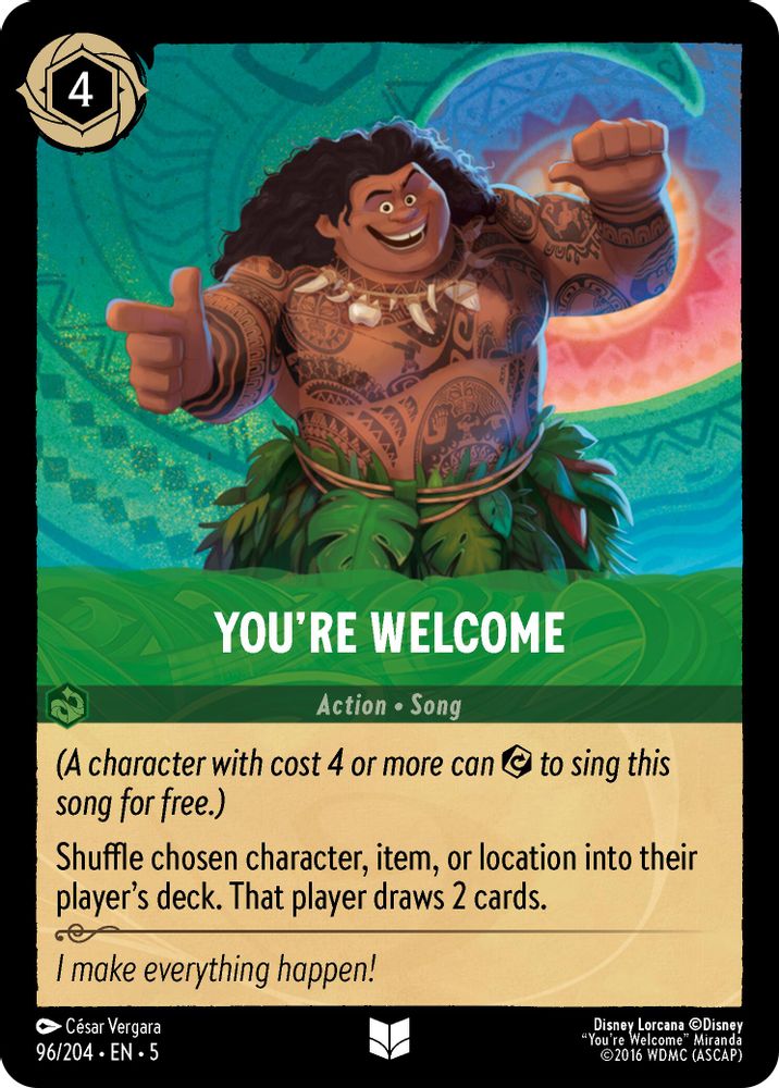 You're Welcome card