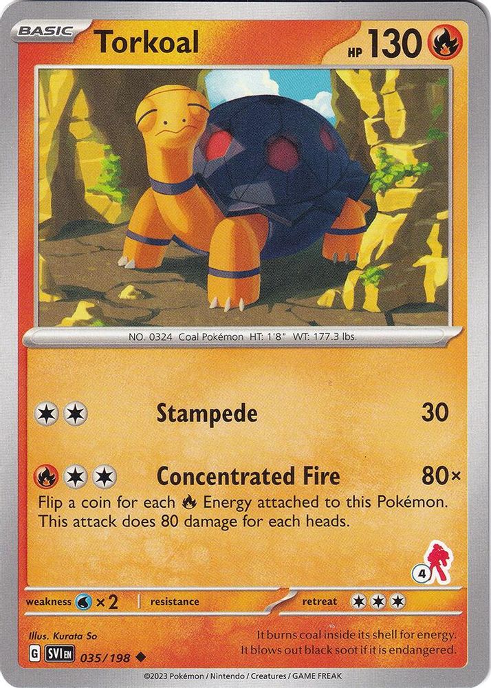 Torkoal - Armarouge 4 — Battle Academy 2024 #35/198