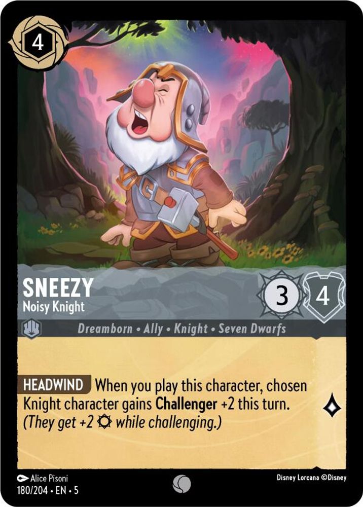 Sneezy - Noisy Knight card
