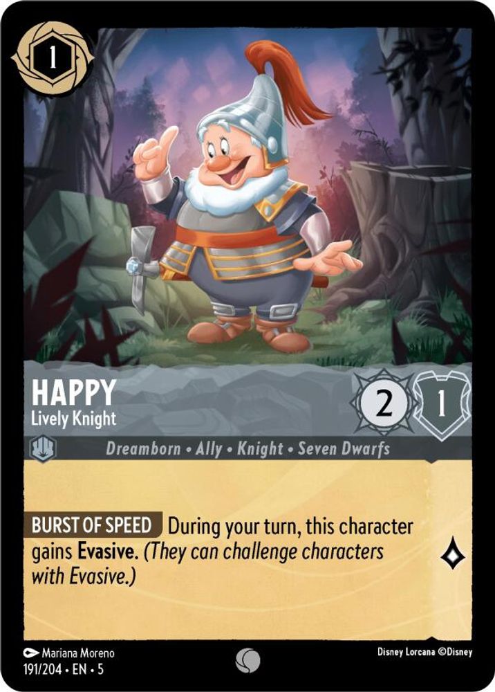 Happy - Lively Knight card