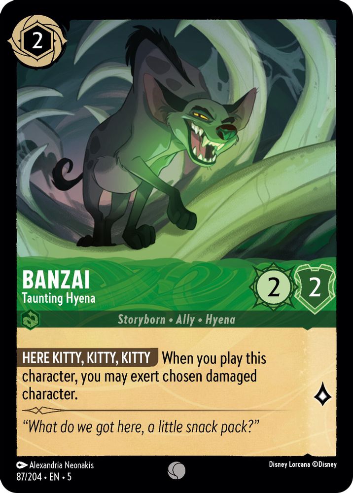 Banzai - Taunting Hyena card