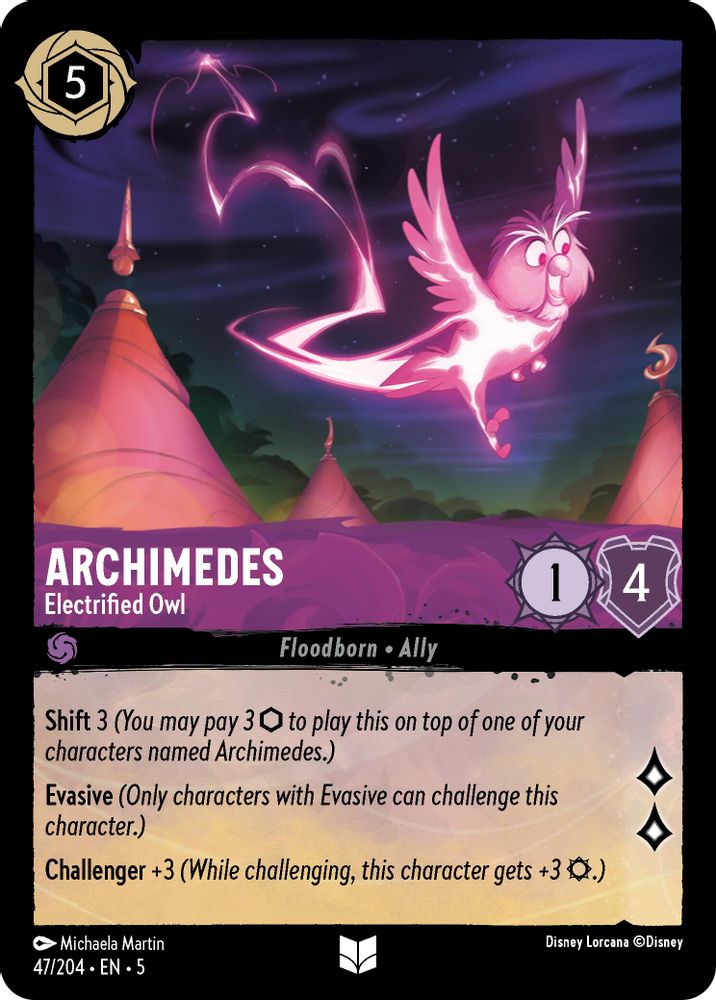 Archimedes - Electrified Owl card