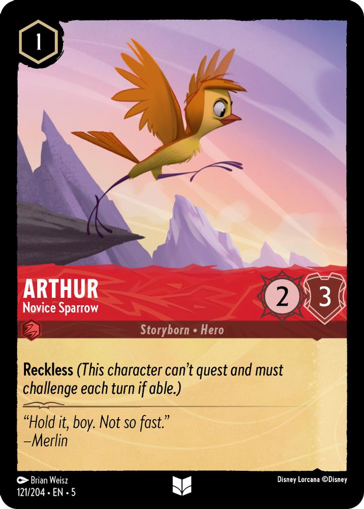 Arthur - Novice Sparrow card