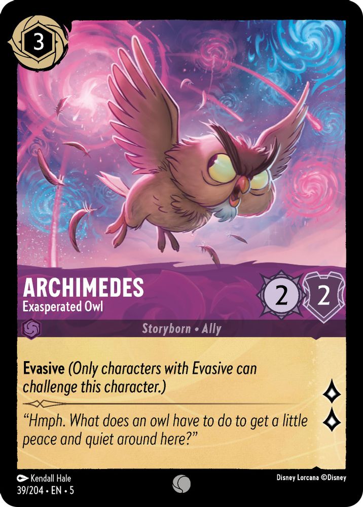 Archimedes - Exasperated Owl card