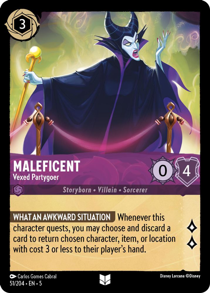 Maleficent - Vexed Partygoer card