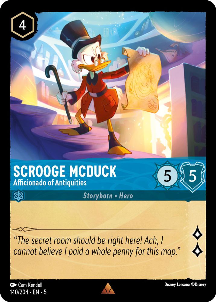 Scrooge McDuck - Afficionado of Antiquities card