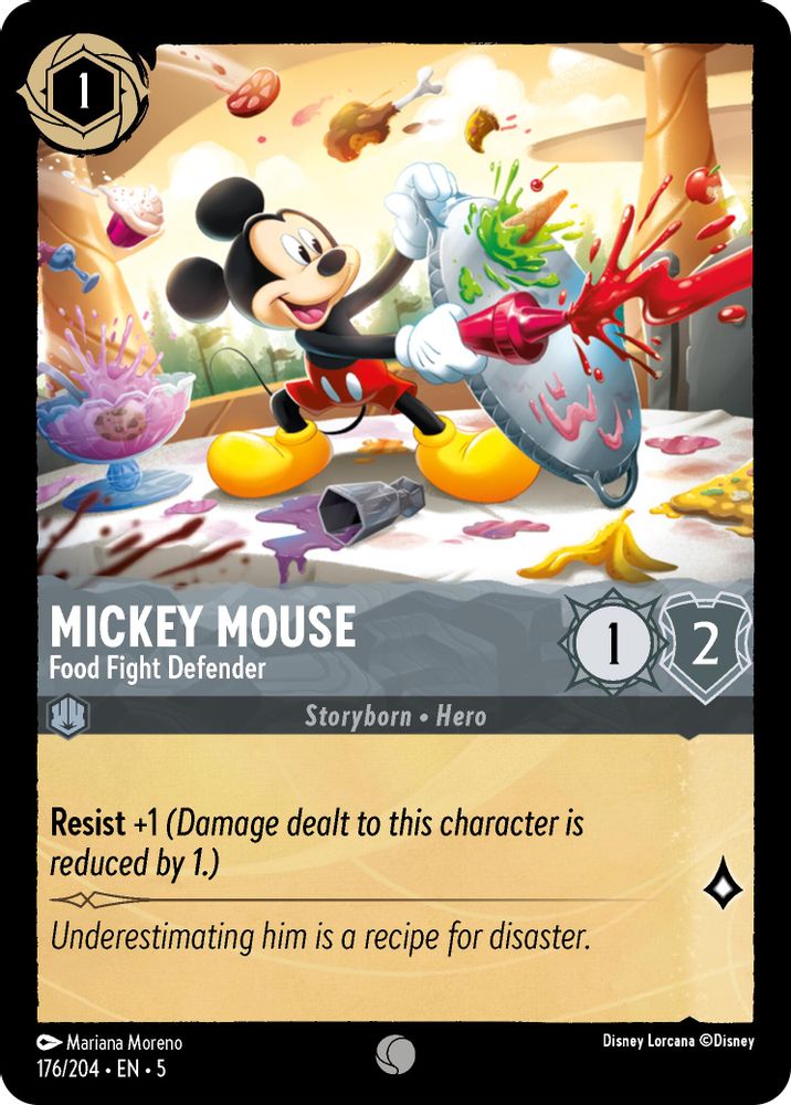 Mickey Mouse - Food Fight Defender card