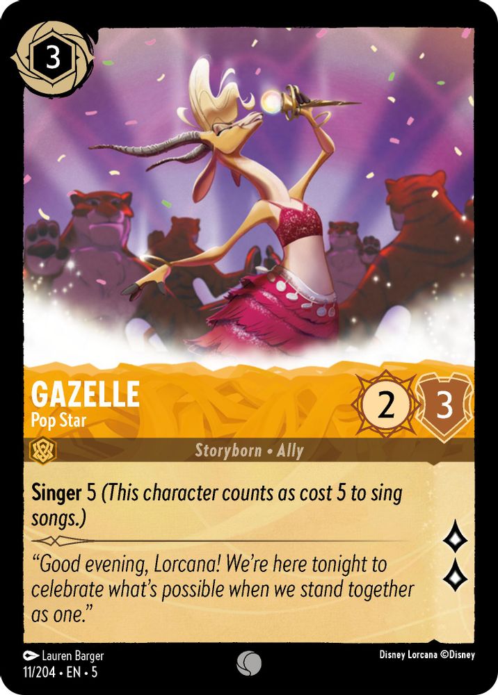Gazelle - Pop Star card