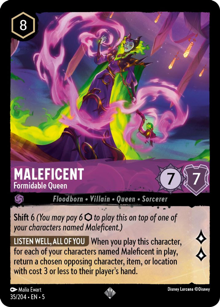 Maleficent - Formidable Queen card