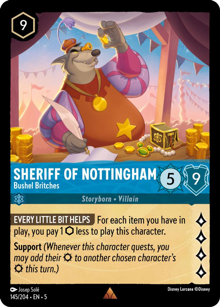 Sheriff of Nottingham - Bushel Britches card