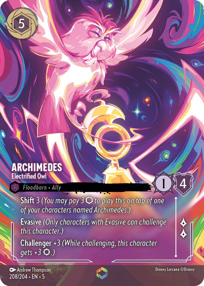 Archimedes - Electrified Owl (Enchanted) card