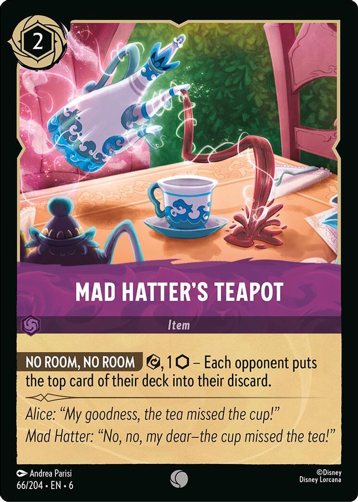 Mad Hatter's Teapot card