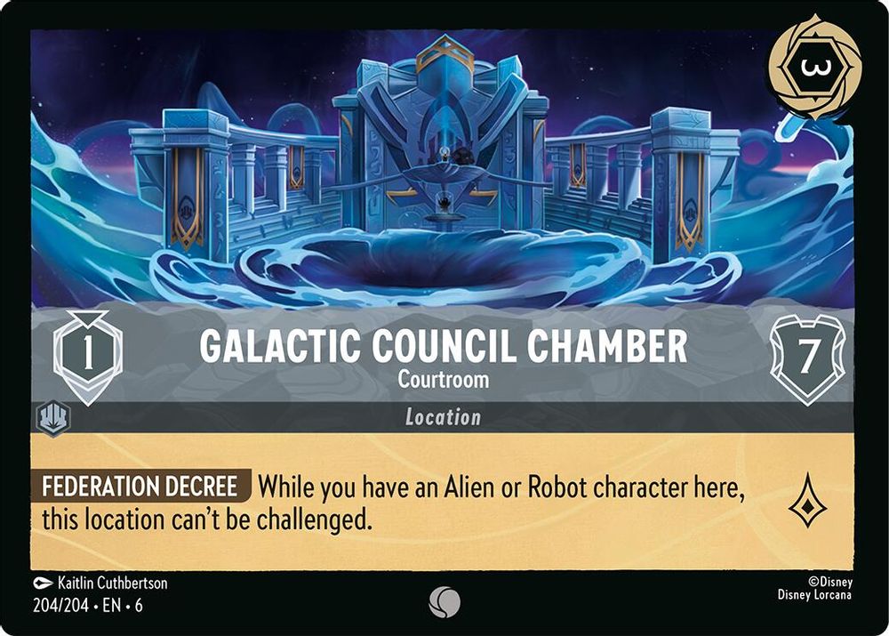 Galactic Council Chamber - Courtroom card