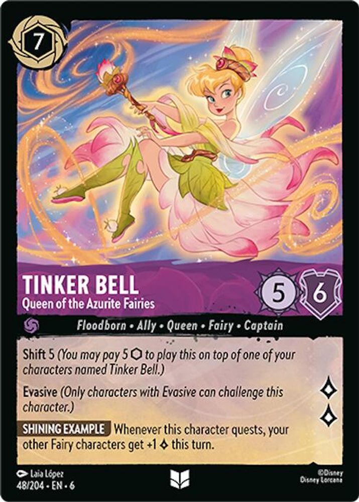 Tinker Bell - Queen of the Azurite Fairies card