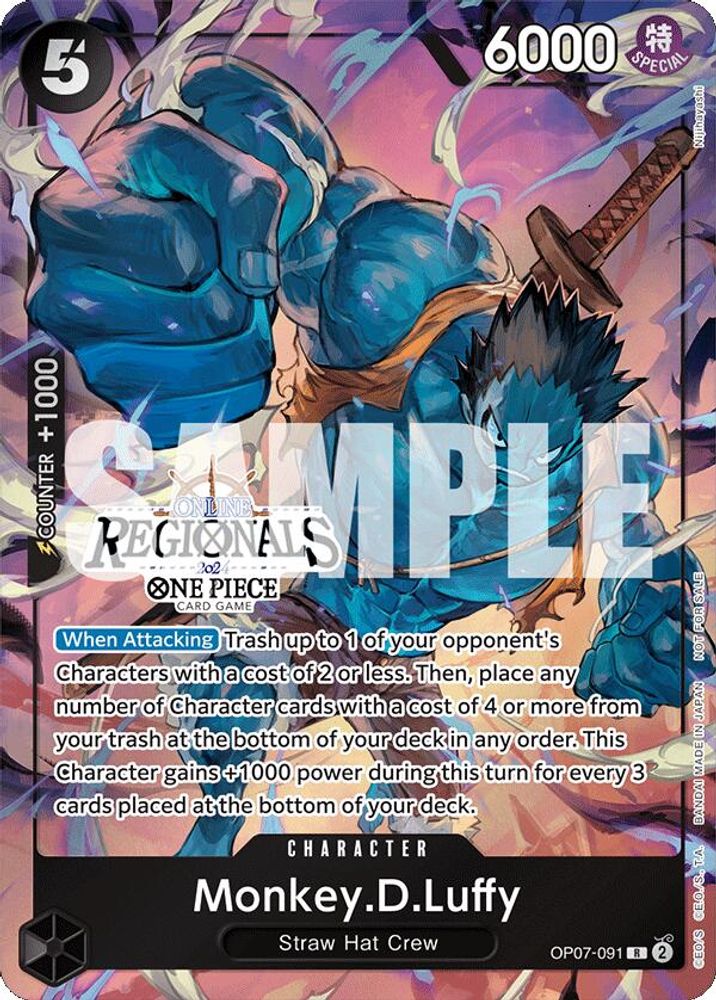 Monkey.D.Luffy (091) (Online Regional 2024 Vol. 3)