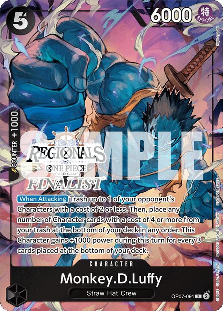 Monkey.D.Luffy (091) (Online Regional 2024 Vol. 3) [Finalist]