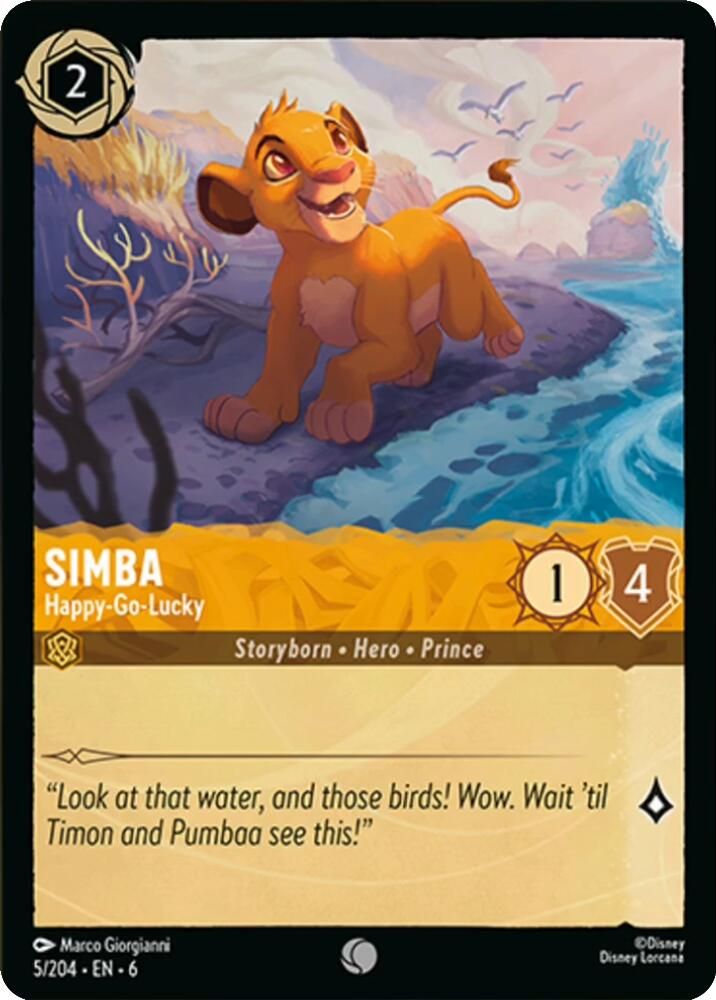 Simba - Happy-Go-Lucky card