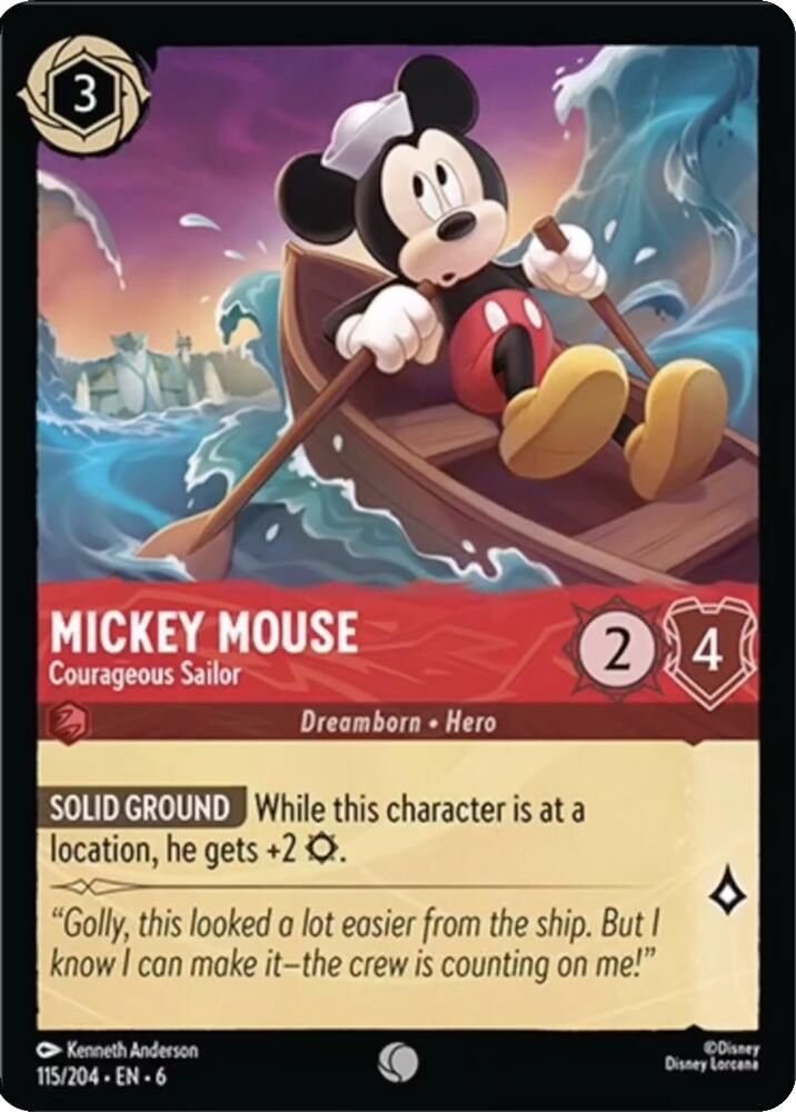 Mickey Mouse - Courageous Sailor card
