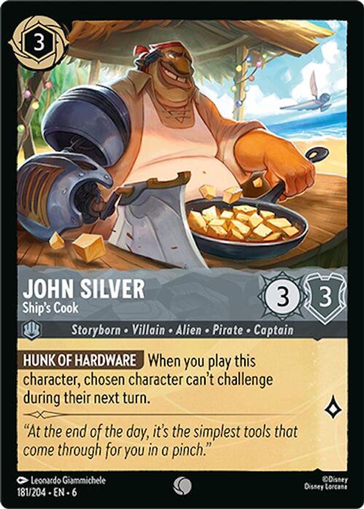 John Silver - Ship's Cook card